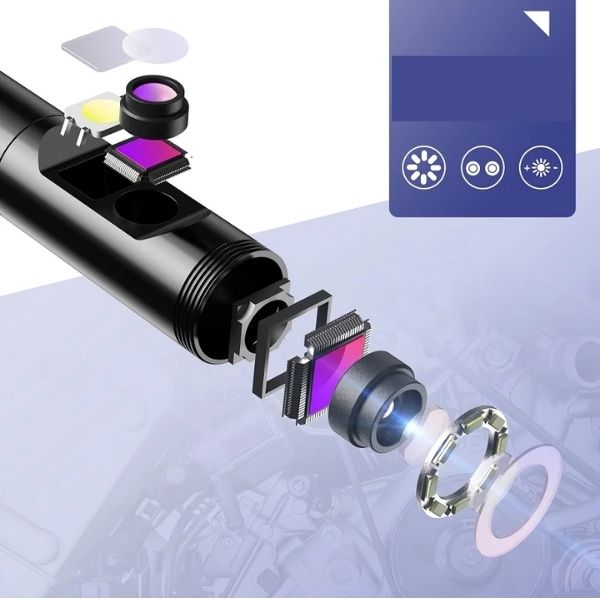 Boroscópio Industrial com Câmera de 2.0mp e Bateria de 2600mAh