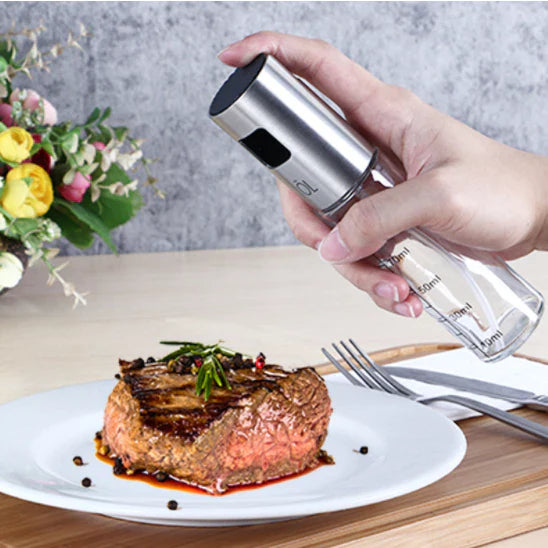 Borrifador de Azeite Reutilizável 100ml - Leve Praticidade à Sua Cozinha, Compre 1 E Ganhe 2