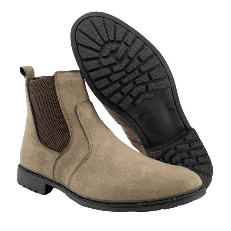 Bota Chelsea Masculino Casual Camurça Areia