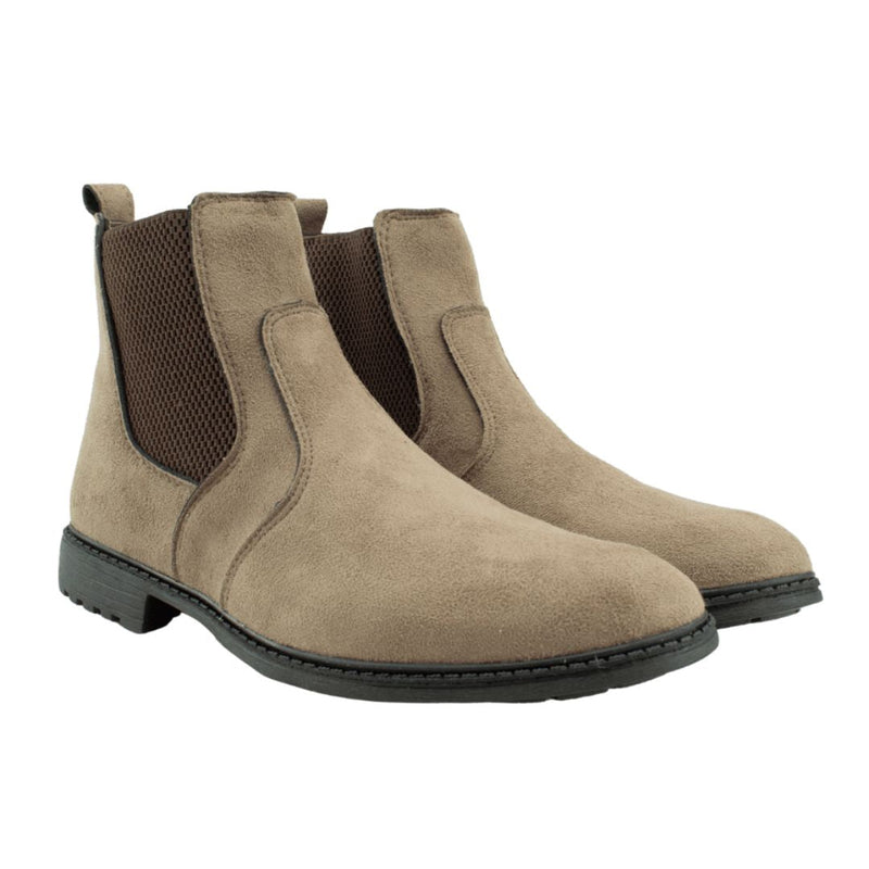 Bota Chelsea Masculino Casual Camurça Areia