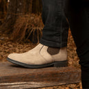 Bota Chelsea Masculino Casual Camurça Areia