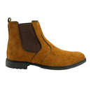 Bota Chelsea Masculino Casual Camurça Caramelo