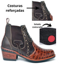 Bota Masculina Country Texana Couro Legítimo