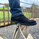 Bota Masculina Trabalho Couro Nobuck Preta