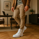 Bota Masculino Coturno Branco Urban Comfort