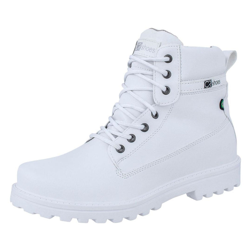 Bota Masculino Coturno Branco Urban Comfort
