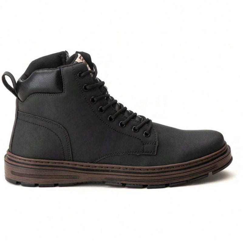 Bota Masculino Preta Couro Anatomic Boston