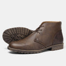 Bota Masculino de Couro Marrom Estilo Retrô Americano