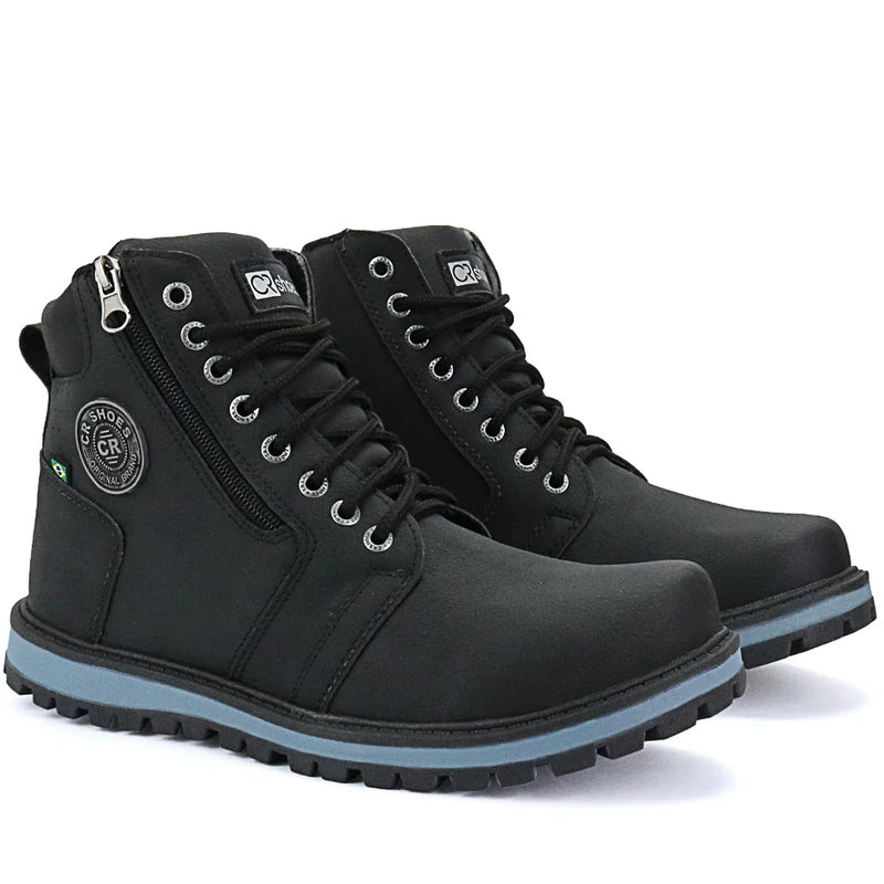 Bota Casual Masculina CR com Zíper Lateral