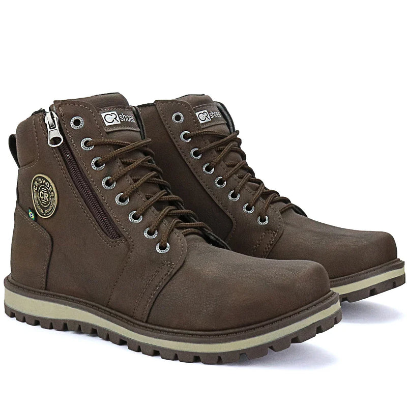 Bota Casual Masculina CR com Zíper Lateral
