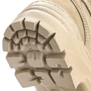 Bota Coturno Militar Masculina em Couro Legitimo Bege