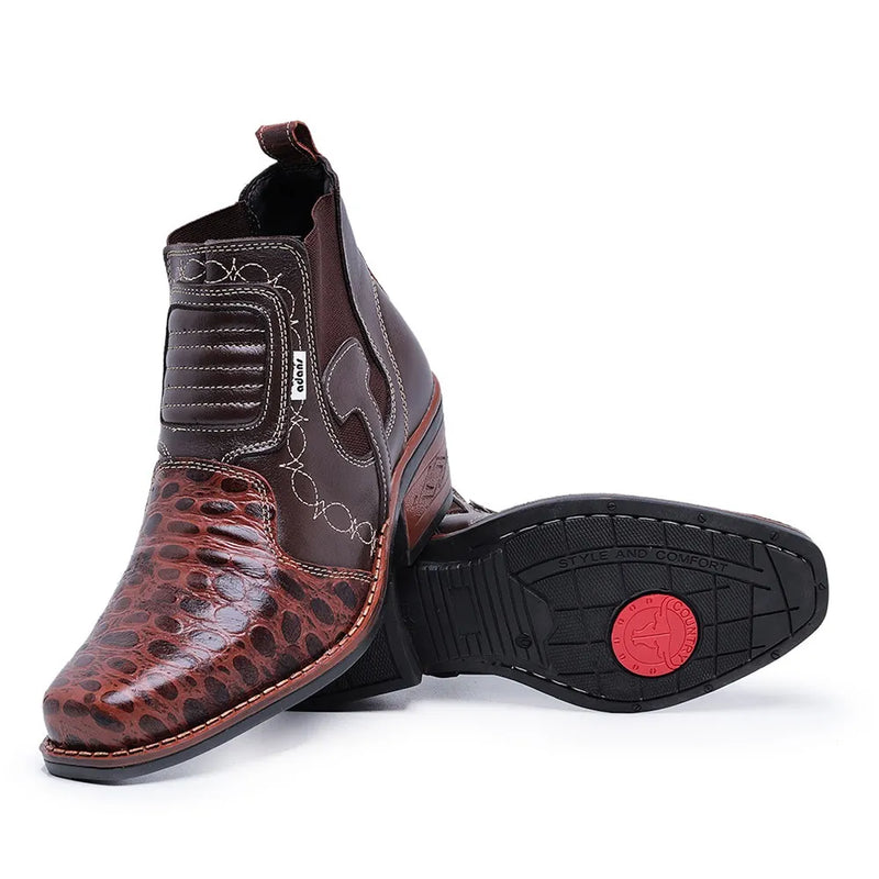 Bota Masculina Country Texana Couro Legítimo
