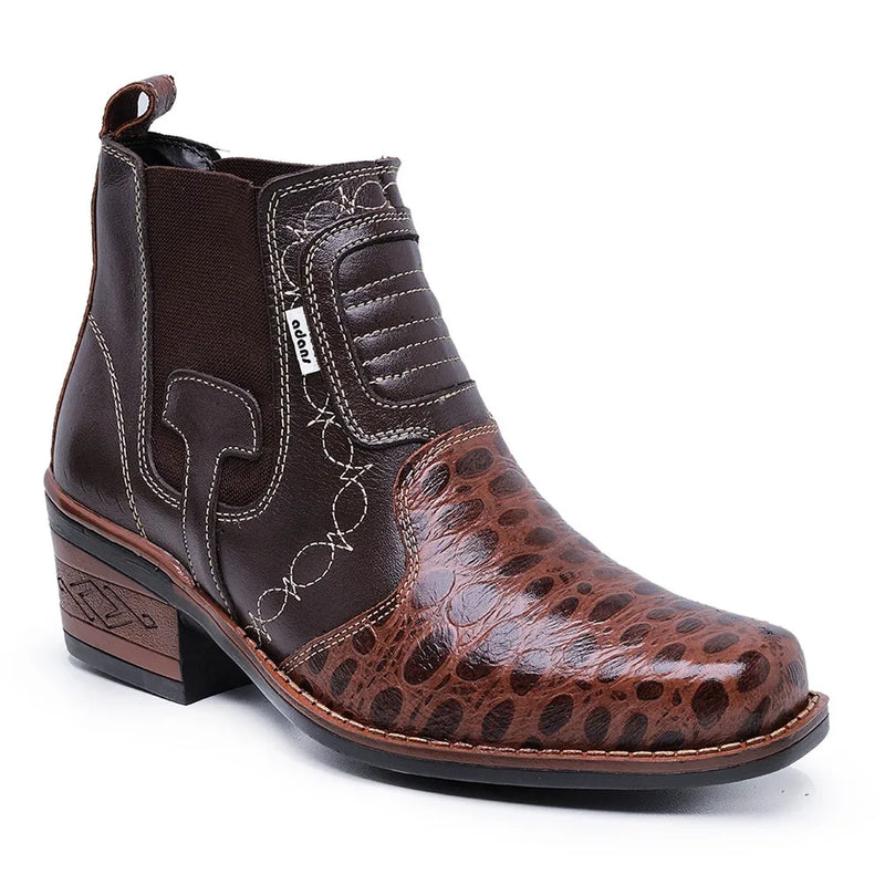 Bota Masculina Country Texana Couro Legítimo