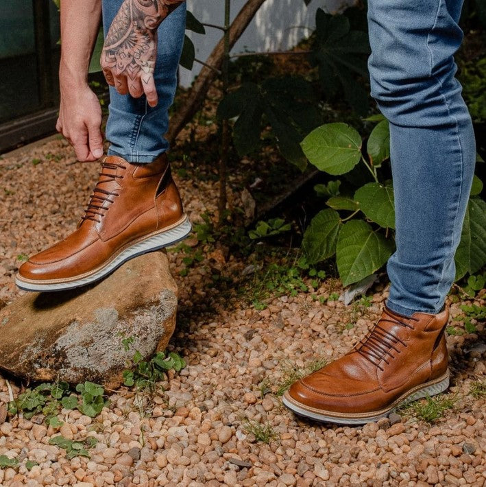 Bota Masculina Couro Casual Titan