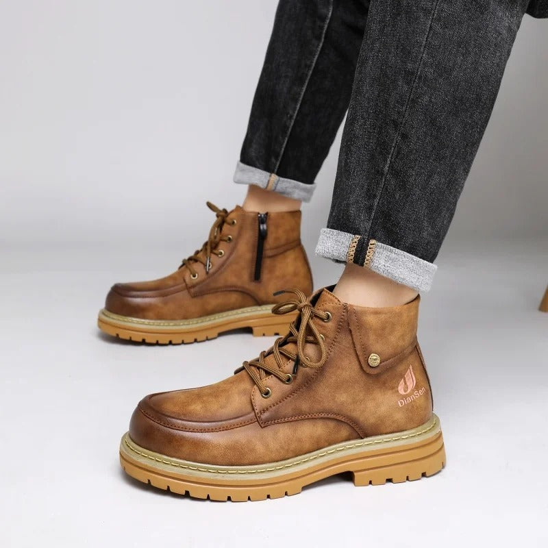 Bota Masculina Couro Marrom Orion