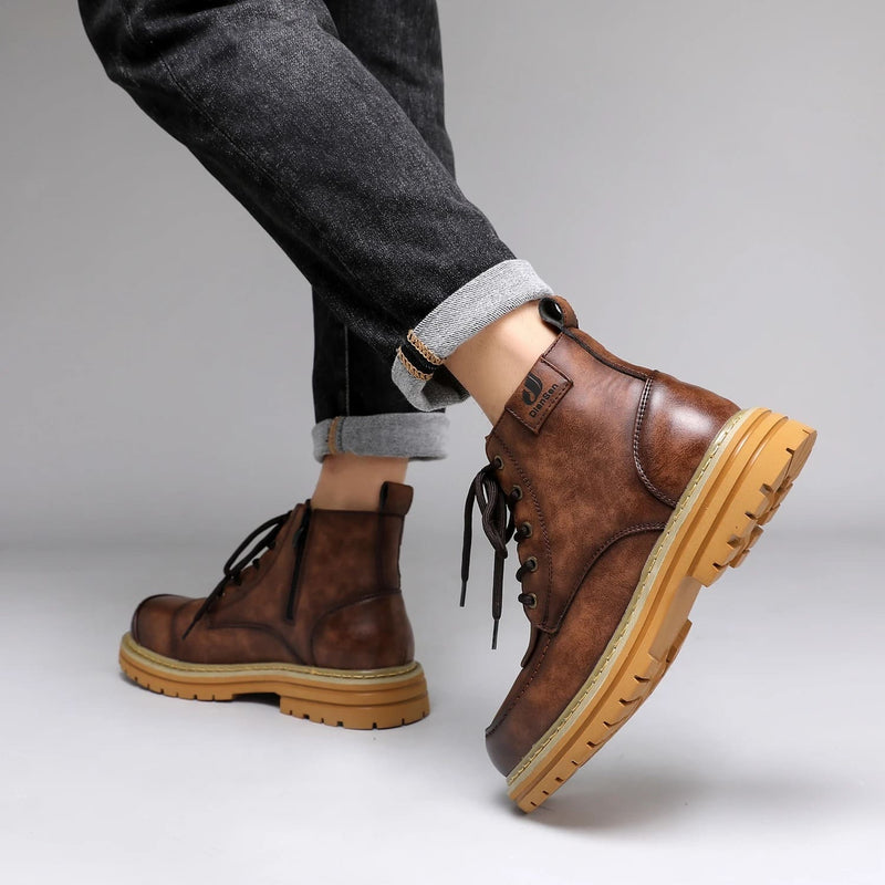 Bota Masculina Couro Marrom Viego