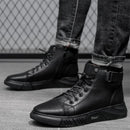 Bota Masculina Italiana de Couro Cano Alto