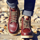 Bota Masculina Moc Toe Wine Red