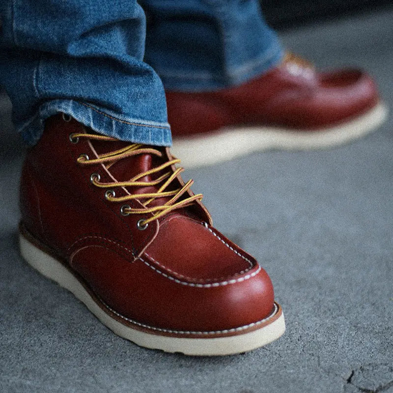 Bota Masculina Moc Toe Wine Red