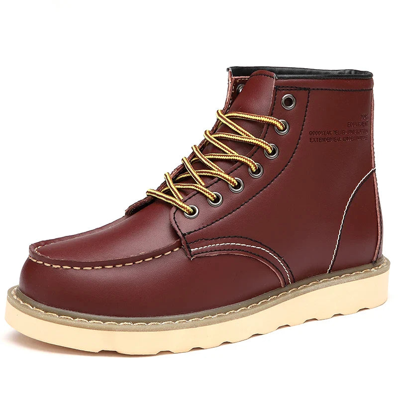 Bota Masculina Moc Toe Wine Red