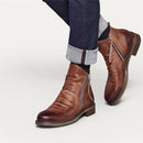 Bota Masculina Social de Couro Modelo Retrô