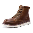 Bota Masculina de Couro Moc Toe Vintage