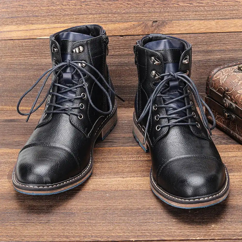 Bota Masculino Couro Preta | Dallas Black