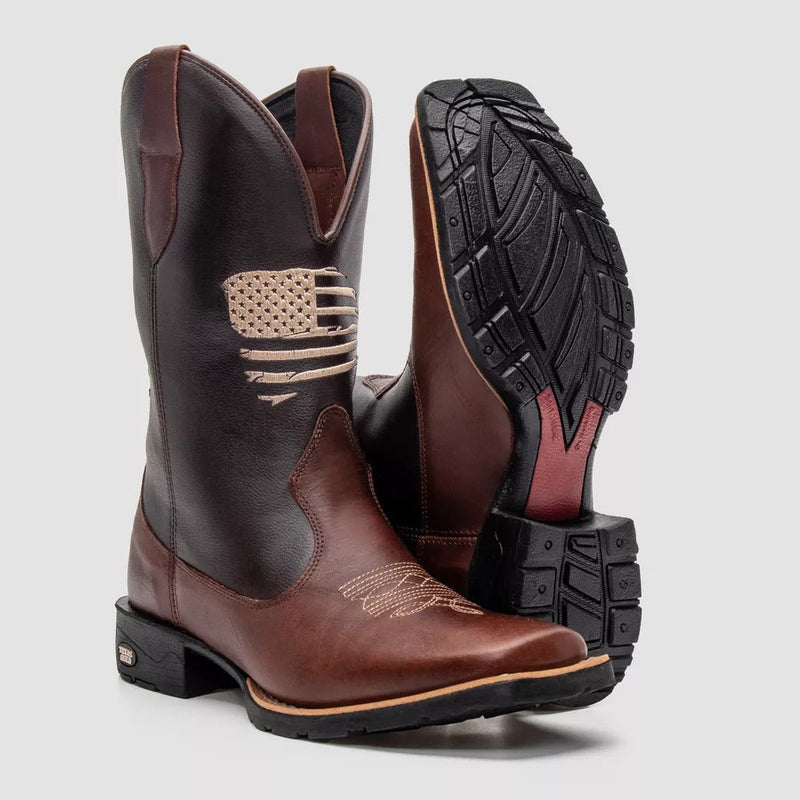 Bota Texana Masculina Country em Couro - Texas