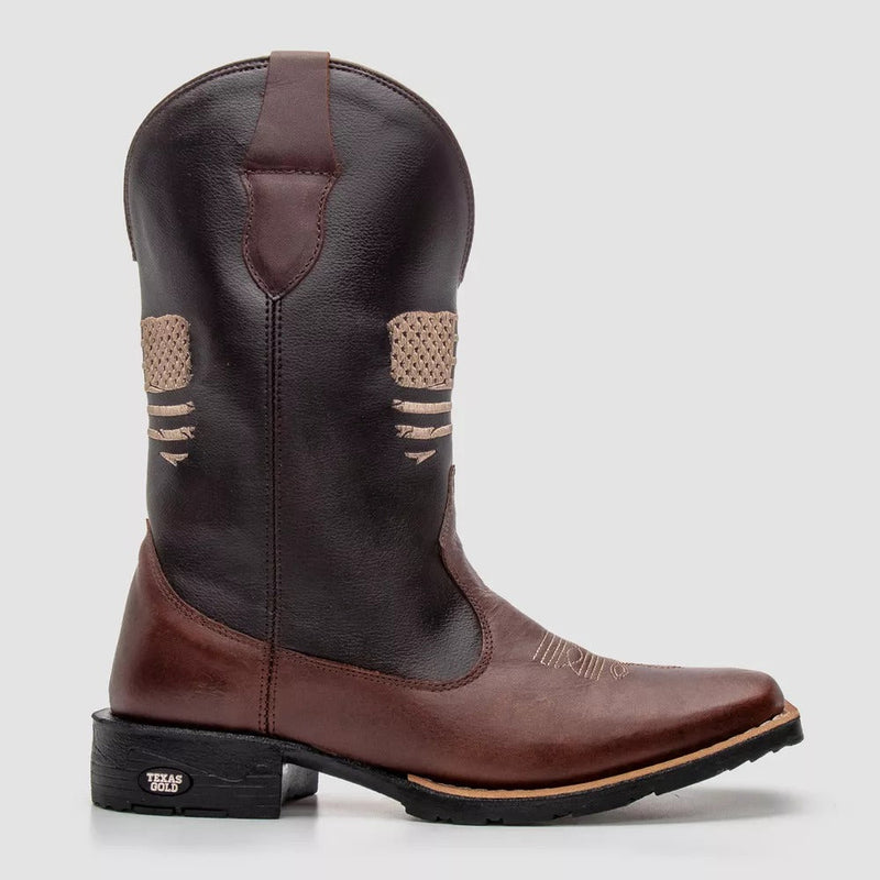 Bota Texana Masculina Country em Couro - Texas