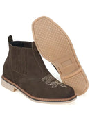 Bota Botina Country Masculina em Couro Marrom