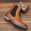 Bota Chelsea Masculina Cano Médio Couro Americano