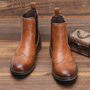 Bota Chelsea Masculina Cano Médio Couro Americano