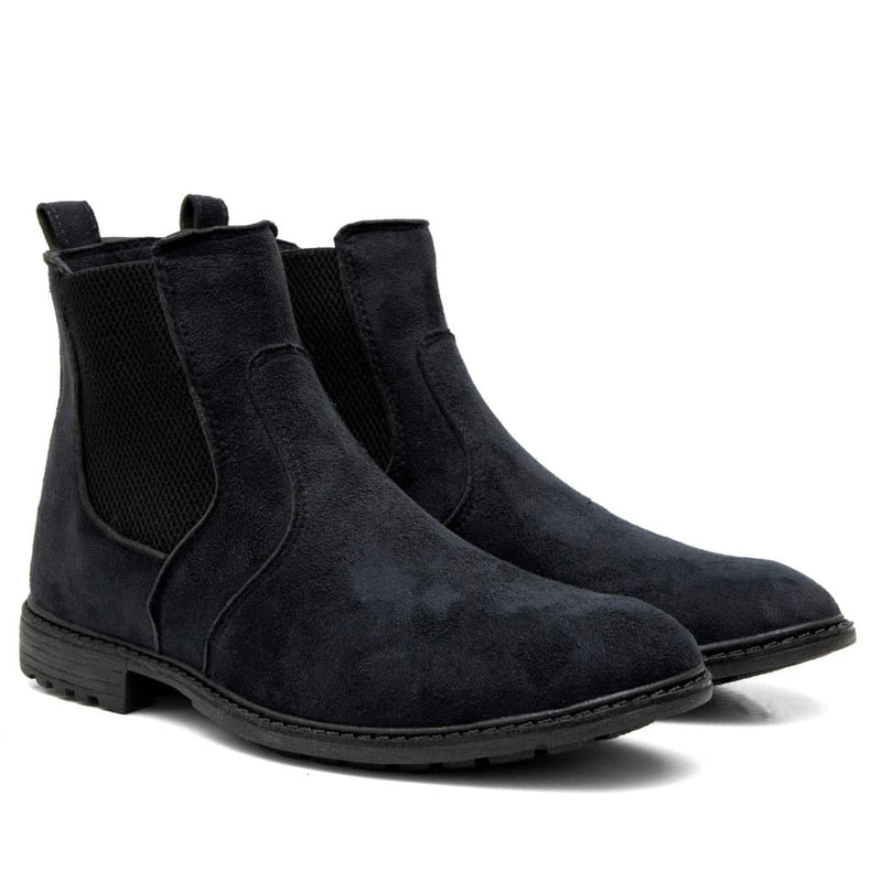 Bota Chelsea Masculina Preta Camurça Urban