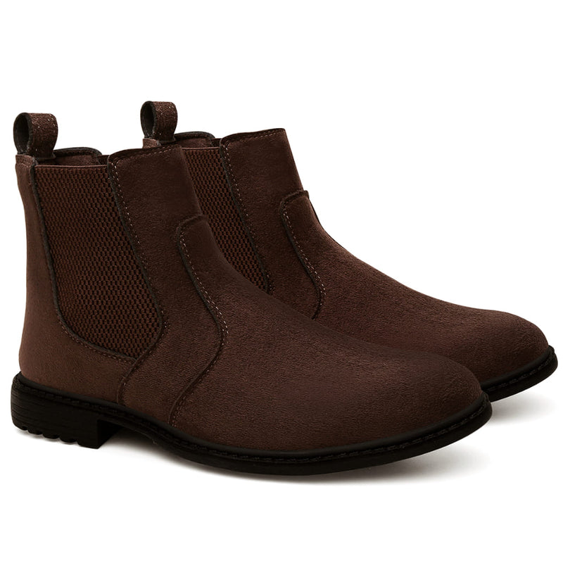 Bota Chelsea Masculina em Couro Marrom Viego