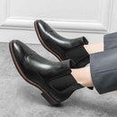 Bota Chelsea Masculino Retrô Britânico de Couro