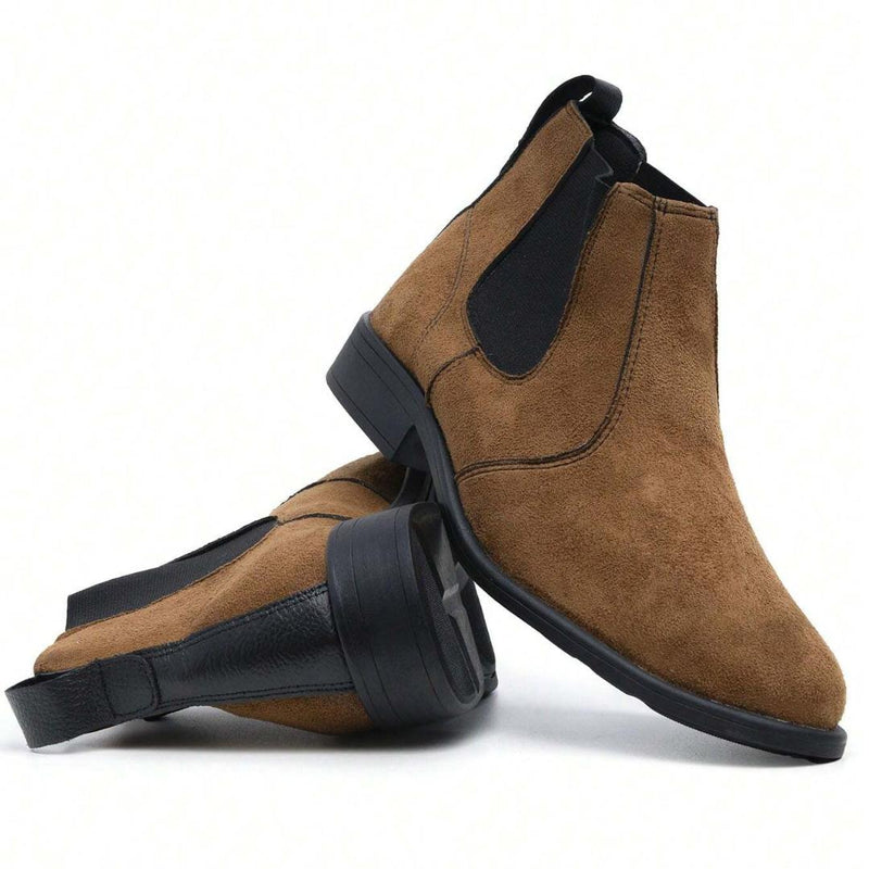 Bota Chelsea Masculino de Camurça Light Brown