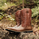 Bota Country Masculina Couro Cano Alto - Vintage