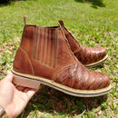 Bota Country Masculina Couro Escamada Texana