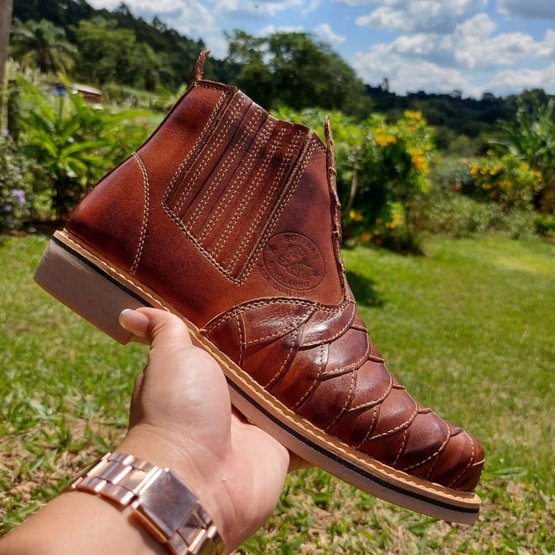 Bota Country Masculina Couro Escamada Texana