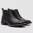 Bota Texana Masculina Cano Curto Preta Riban