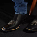 Bota Texana Masculina Cano Curto Preta Riban