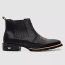 Bota Texana Masculina Cano Curto Preta Riban