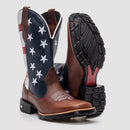 Bota Texana Masculina Country Bico Quadrado - Americana