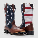 Bota Texana Masculina Country Bico Quadrado - Americana