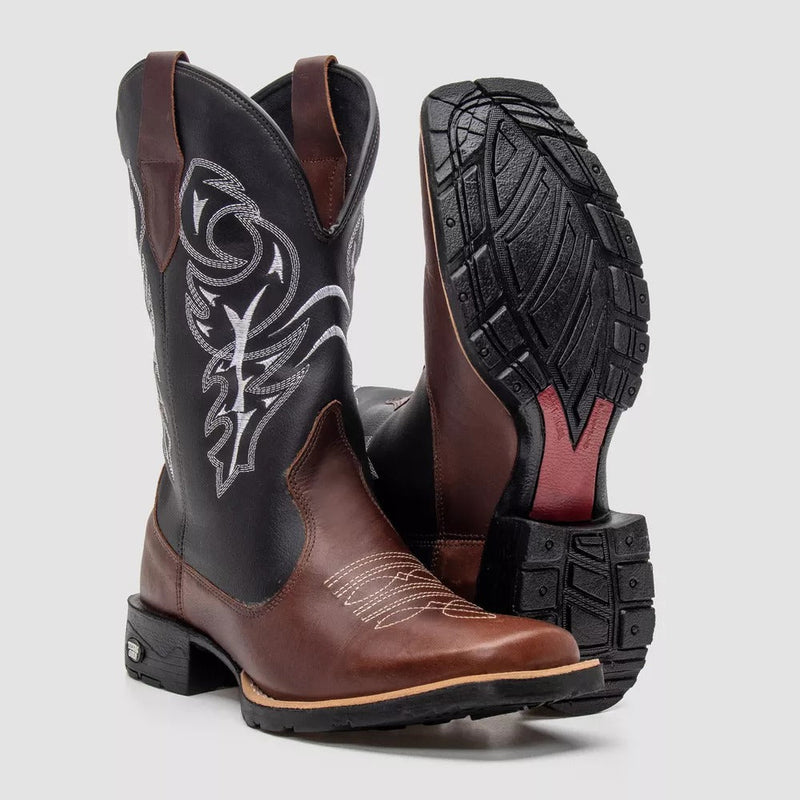 Bota Texana Masculina Country Couro - Montaria