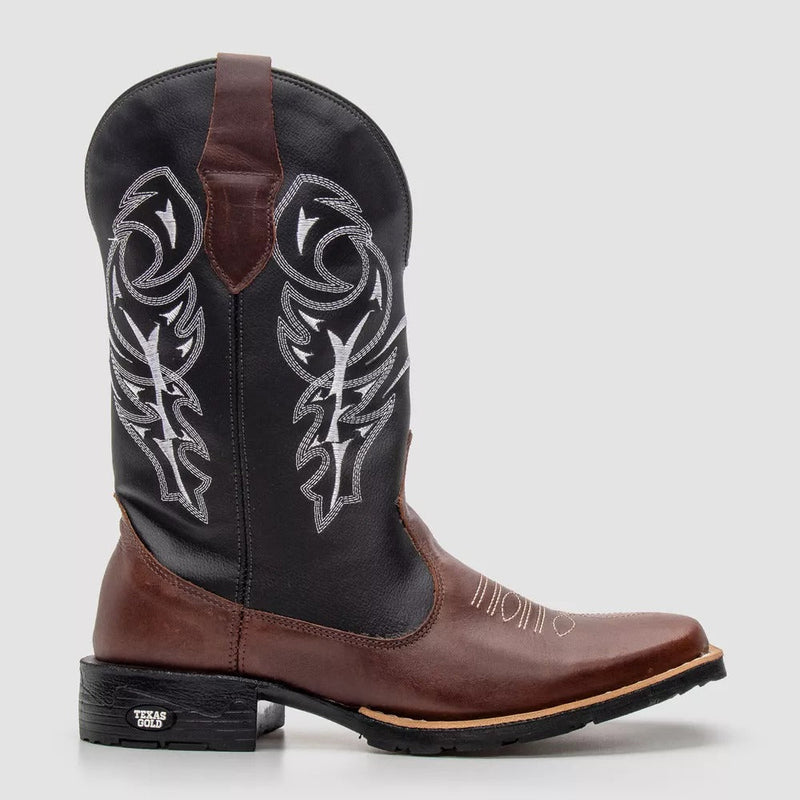 Bota Texana Masculina Country Couro - Montaria