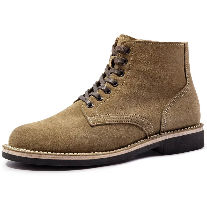 Bota de Couro Legítimo Masculino Vintage 3D