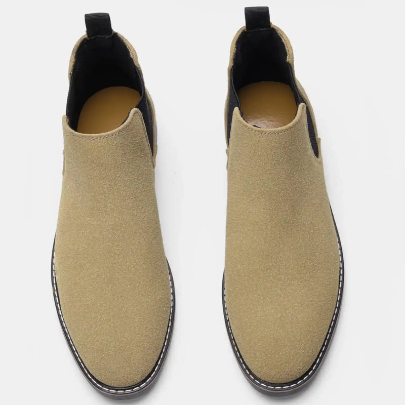 Botina Chelsea Masculina Em Couro Camurça Grit