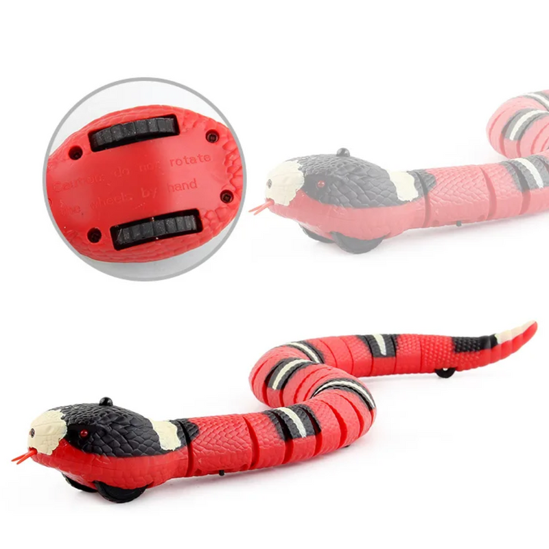 Brinquedo Elétrico Cobra Inteligente para Diversão de Gatos e Cães