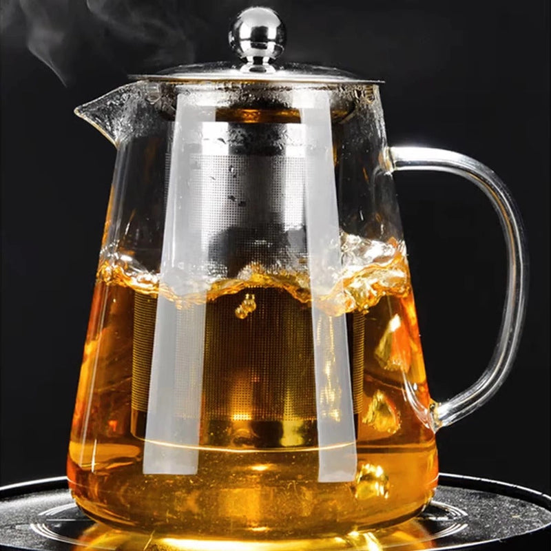 Bule de Vidro Borosilicato com Infusor de Aço: Conforto e Praticidade na Sua Infusão